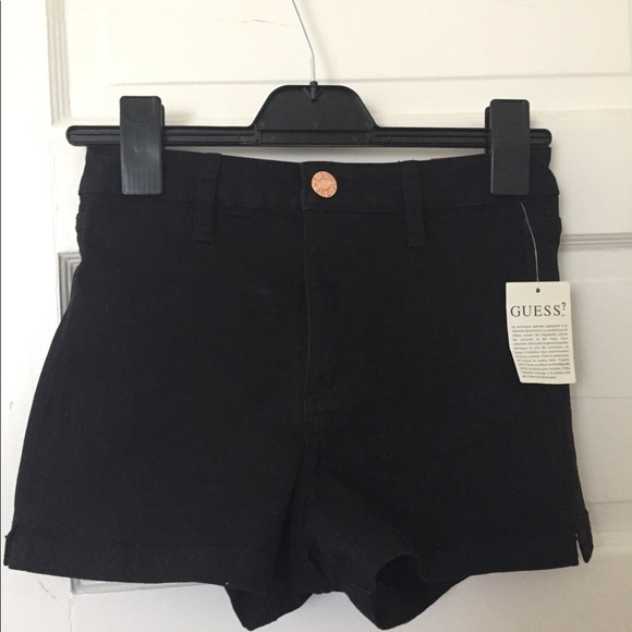 Guess Dree High Waist Shorts in black - Picture 1 of 3